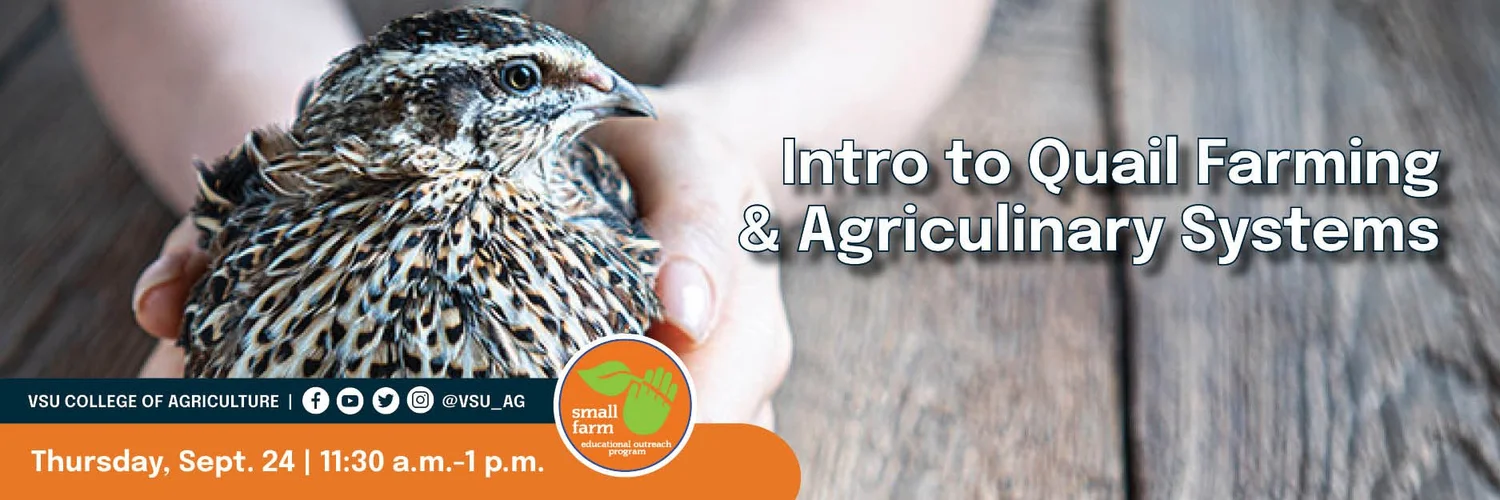(POSTPONED) Intro to Quail Farming & Agriculinary Systems