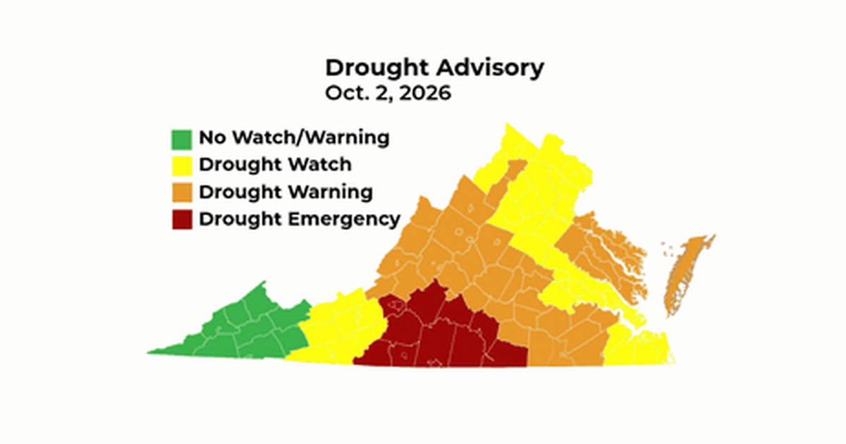 Virginia Drought Update: Warning Lifted in Northern Regions, Roanoke River Remains in Drought Emergency