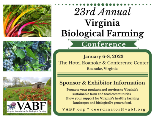 22nd annual Virginia Biological Farming Conference